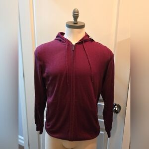 Men's Merino Wool Hoodie Sweater-Slim fit